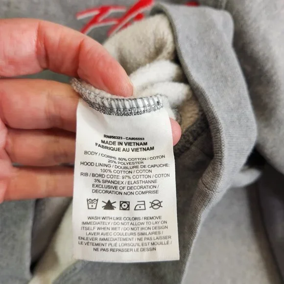 Jordan Hoodie Mens M Gray Flight Air Essentials Fleece Pullover Jumpman - Picture 8 of 14